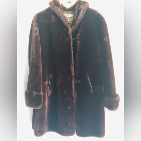 Katzman Fur (?) Coat Rust Brown - Picture 1 of 9